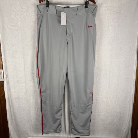 Nike Vapor Select Baseball Pants - Gray/Red - Men's Size XXL - BQ5489-053 - Picture 1 of 8